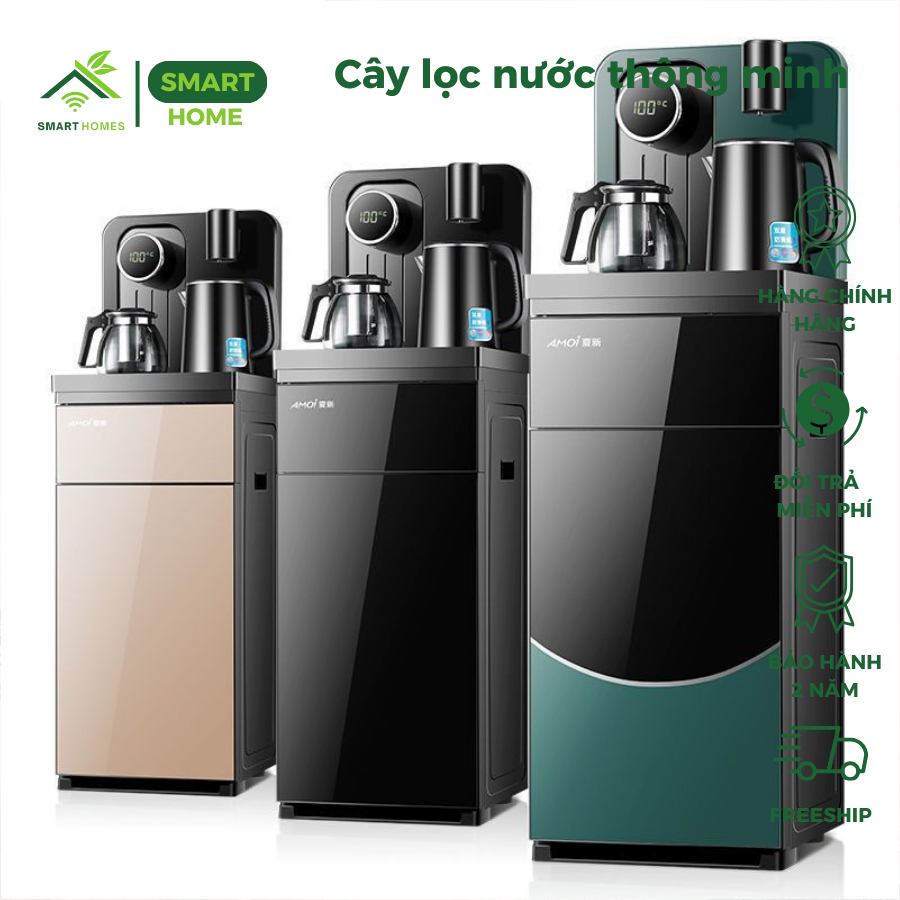Cây nước nóng lạnh thông minh điều khiển từ xa tặng kèm 2 ấm pha trà Bảo hành 3 năm