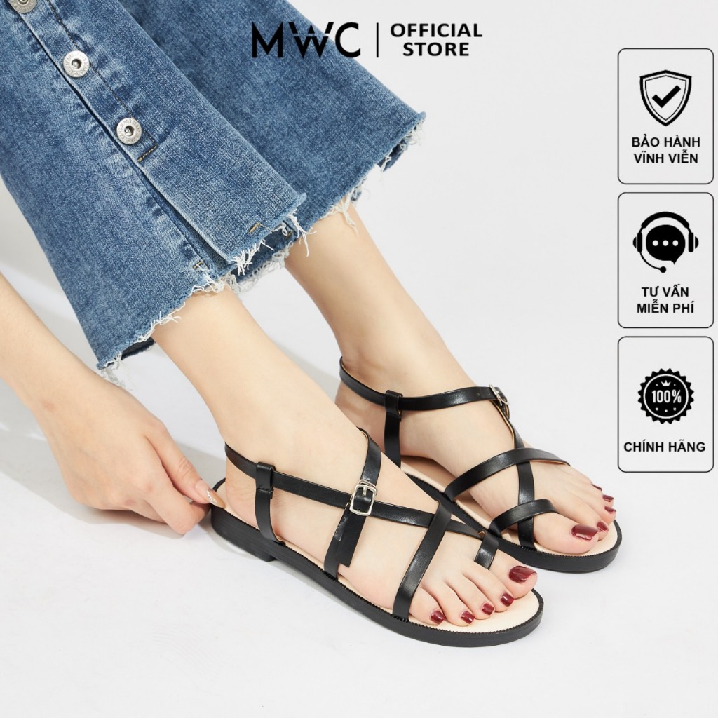Giày MWC 2588 - Sandal Dây Mảnh, Giày Sandal Xỏ Ngón Cách Điệu Siêu Xinh