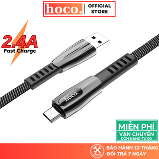 Dây sạc nhanh Micro Hoco 2.4A cáp bện nylon hỗ trợ truyền tải dữ liệu cho các dòng máy Android