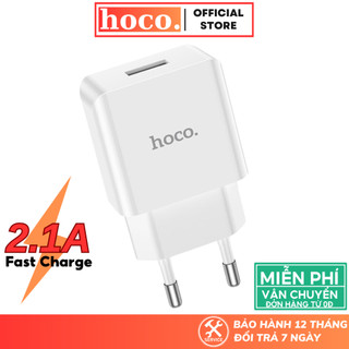 Củ sạc nhanh Hoco 10.5W chất liệu PC + ABS chống cháy nổ dùng cho các dòng điện thoại lP, android