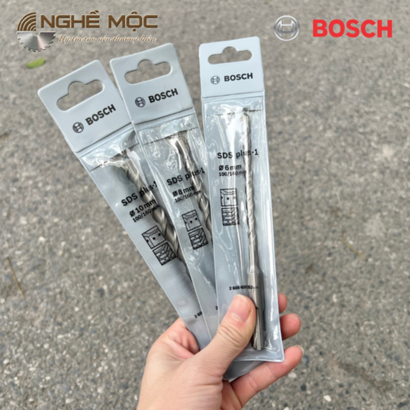 Mũi khoan SDS+ plus 1 Bosch có các kích thước khác nhau  (6x100/160 , 8x100/160, 10x100/160 mm)