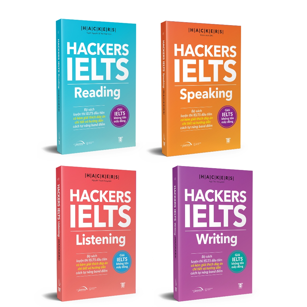 Sách - Bộ 4 Cuốn Hackers IELTS ( Listening + Reading + Speaking + Writing) | BigBuy360 - bigbuy360.vn