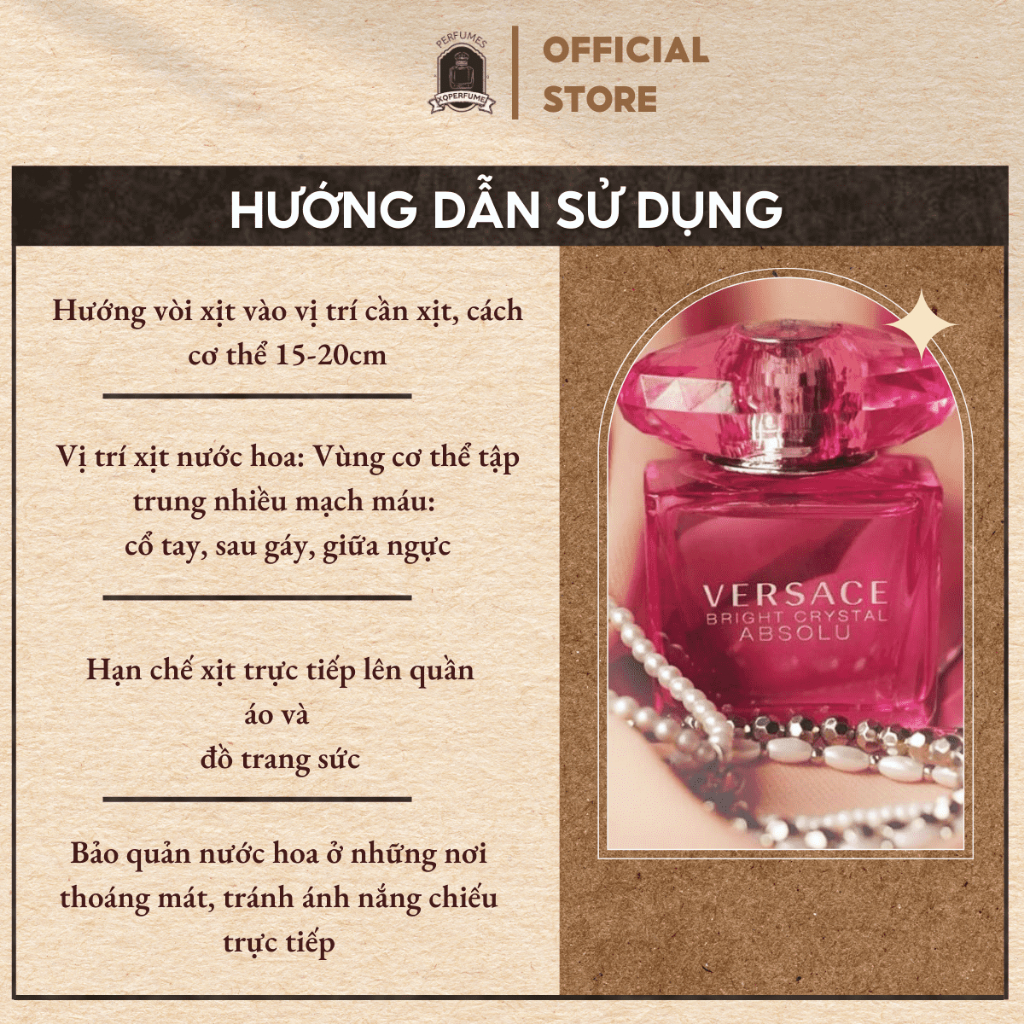 Nước hoa nữ Versace Bright Crystal EDT chiết 10ml thơm lâu, sang trọng, cuốn hút- aroma.top