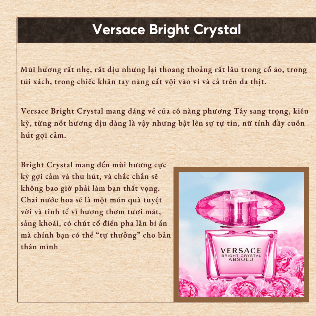 Nước hoa nữ Versace Bright Crystal EDT chiết 10ml thơm lâu, sang trọng, cuốn hút- aroma.top