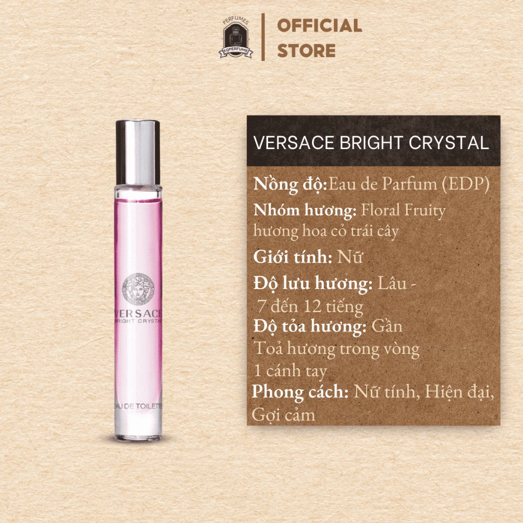Nước hoa nữ Versace Bright Crystal EDT chiết 10ml thơm lâu, sang trọng, cuốn hút- aroma.top