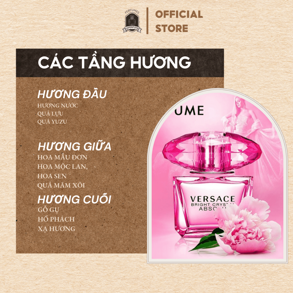Nước hoa nữ Versace Bright Crystal EDT chiết 10ml thơm lâu, sang trọng, cuốn hút- aroma.top
