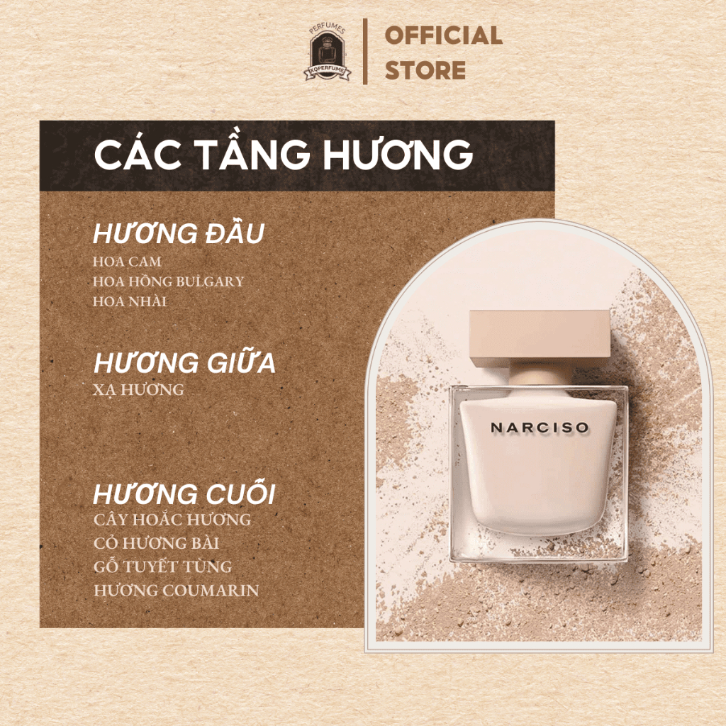 Nước hoa nữ Narciso poudree edp chiết 10ml thuần khiết, nhẹ nhàng, thanh lịch- aroma.top