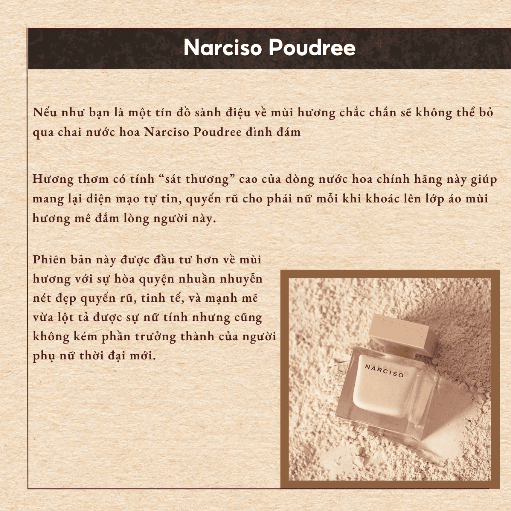 Nước hoa nữ Narciso poudree edp chiết 10ml thuần khiết, nhẹ nhàng, thanh lịch- aroma.top