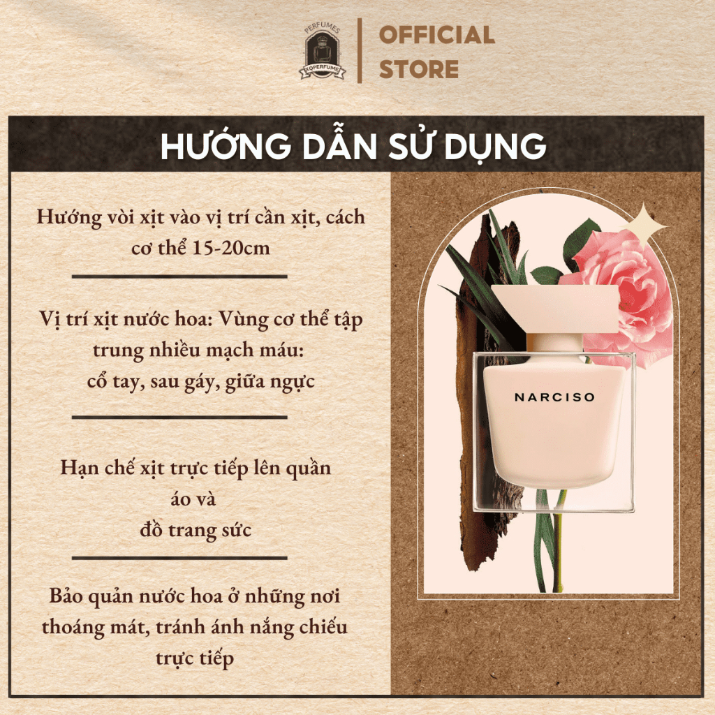 Nước hoa nữ Narciso poudree edp chiết 10ml thuần khiết, nhẹ nhàng, thanh lịch- aroma.top