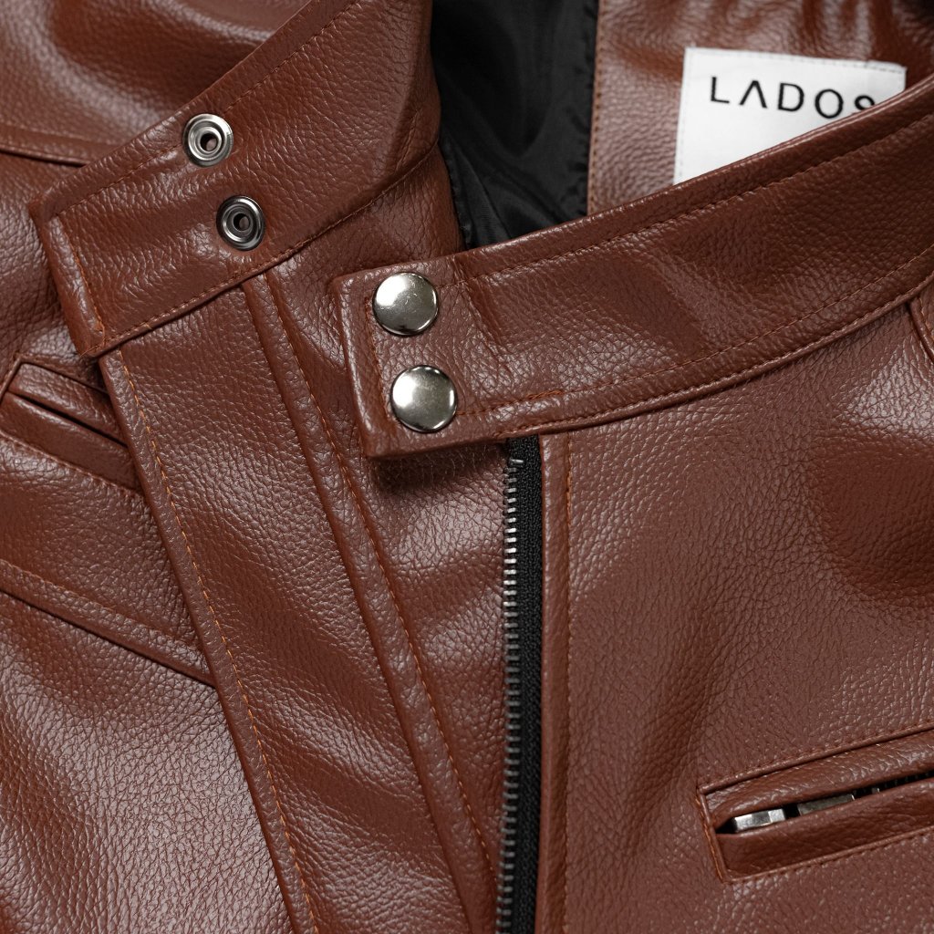 Áo khoác Da PVC Nam Biker túi kéo cao cấp LADOS-2103 chống trầy, chống nước, bền bỉ, form mạnh mẽ, nam tính