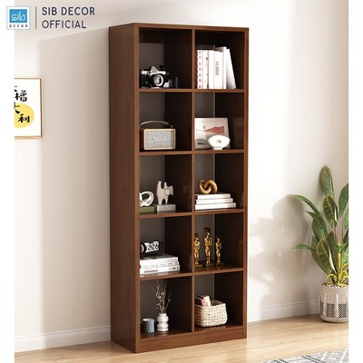 [Giao lắp tại TP.HCM] Tủ Sách Để Sàn Gỗ Chống Ẩm Với Khung Gỗ Dày 25mm Thương Hiệu SIB Decor KSG04
