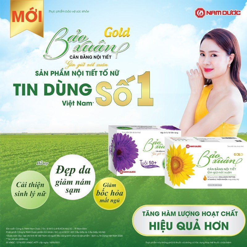 Combo 3 hộp viên uống nội tiết Bảo Xuân Gold giúp làm đẹp da, hạn chế lão hoá dành cho phụ nữ