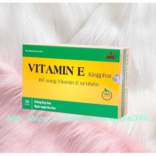 Viên Uống Bổ Sung VITAMIN  E Kingphar Hộp 30 viên – Bí quyết dưỡng da từ sâu bên trong (Hộp 30 viên )