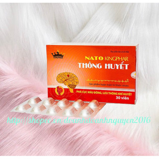 NATO THÔNG HUYẾT  Kingphar  (Hộp 30 viên )- Tăng cường chức năng hệ tuần hoàn ,tan cục máu đông