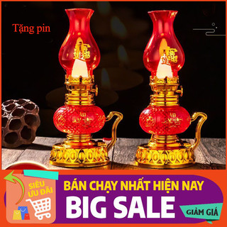 Bộ đèn thờ vĩnh cửu, sử dụng pin hoặc cắm điện, kiểu đèn dầu, đèn để bàn thờ, đèn thờ phật, đèn rẻ nhất