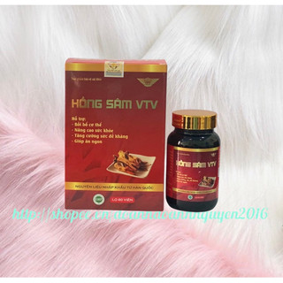 HỒNG SÂM  VTV Kingphar - hộp 60 viên - bồi bổ khí huyết, tăng cường sức khoẻ, nâng cao sức đề kháng