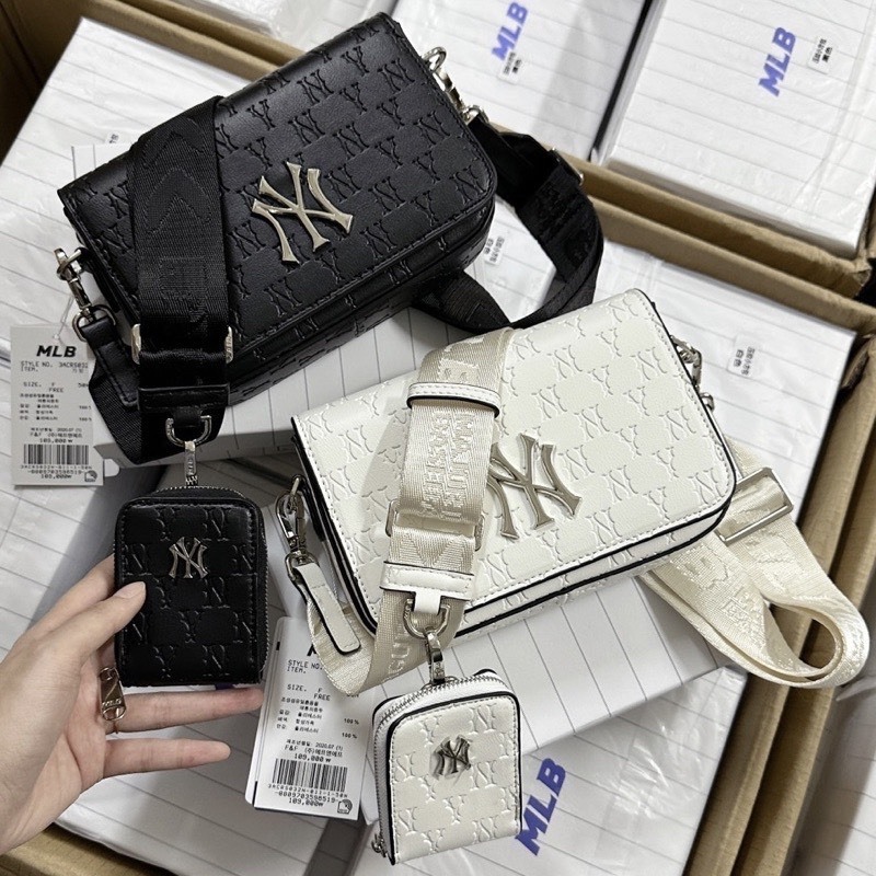 🔥Túi MLB chữ NY dáng vuông dây đeo bản to size 20 hottren thời trang trẻ  ✅🌺]