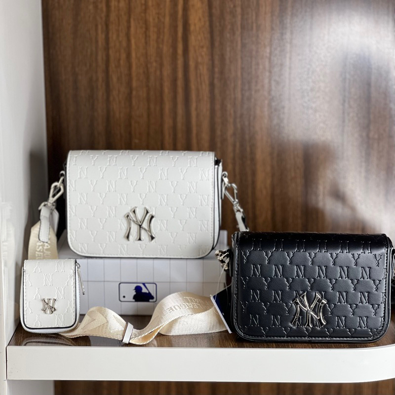 🔥Túi MLB chữ NY dáng vuông dây đeo bản to size 20 hottren thời trang trẻ  ✅🌺]