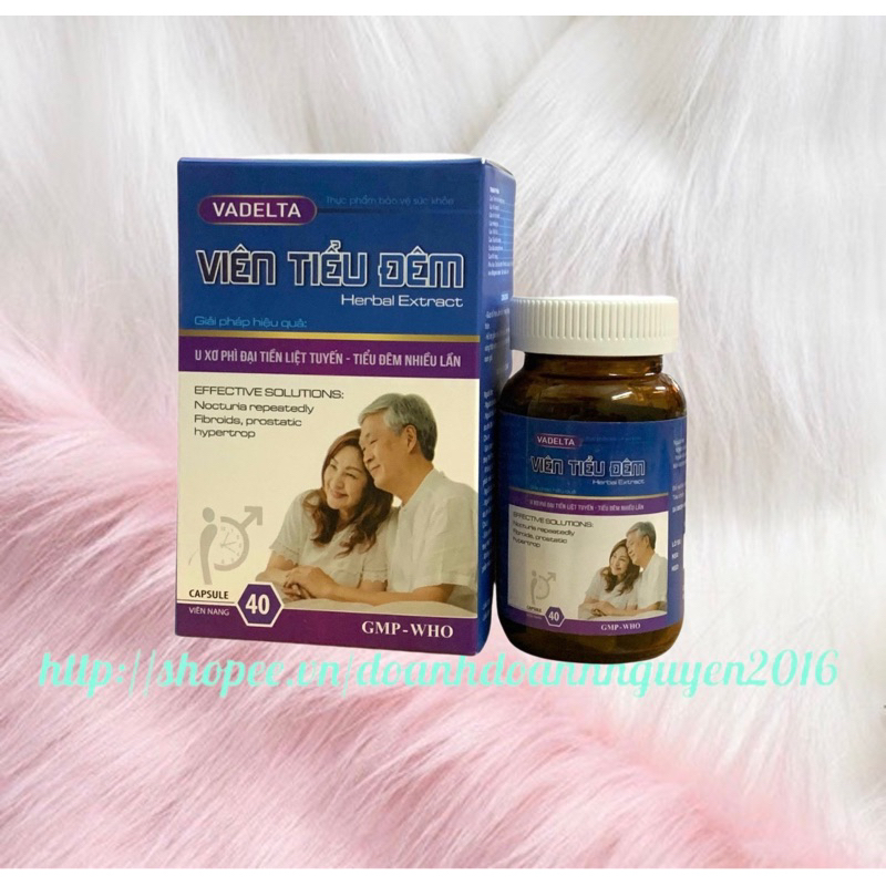 Viên Tiểu Đêm VADELTA Vinaphar- Lọ 40 viên- Giúp bổ thận, ấm bàng quang, tăng cường chức năng thận