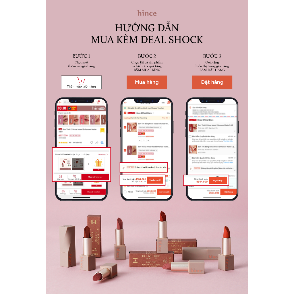 Má Hồng Dạng Phấn Và Kem 2 ô hince True Dimension Layering Cheek 9.3G