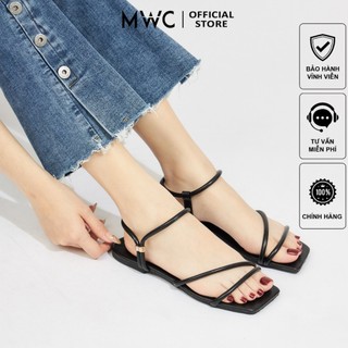 Giày MWC 2765 - Giày Sandal Đế Bệt, Giày Sandal Quai Dây Mũi Vuông Đế Bệt Thời Trang