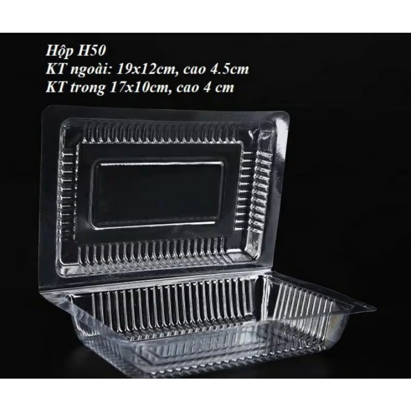 Combo 1000 hộp H50/ C55 nhựa pet trong cứng cáp, dày dặn