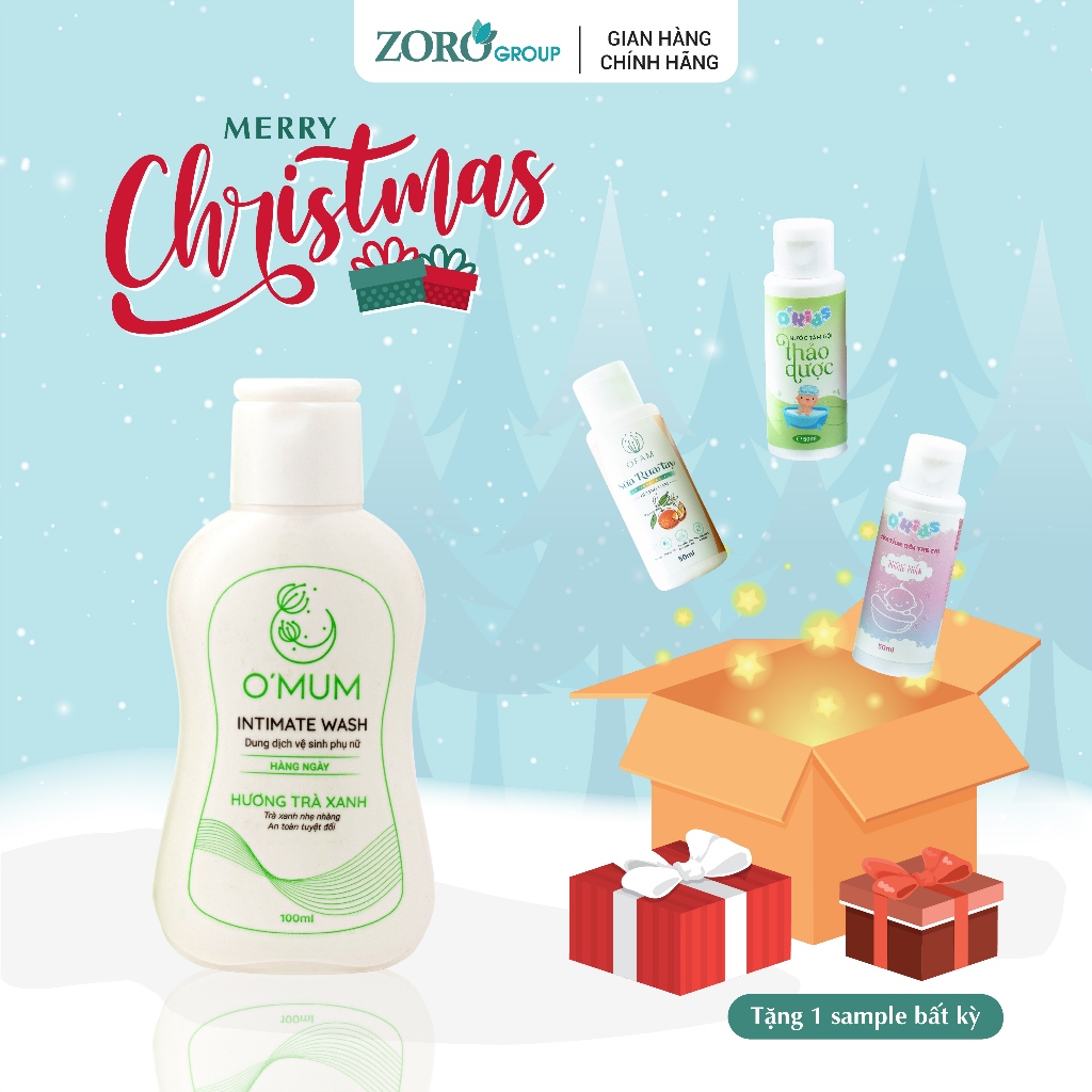 Dung dịch vệ sinh phụ nữ hàng ngày O'Mum 100ml làm hồng và dưỡng ẩm vùng kín, ngừa bệnh phụ khoa