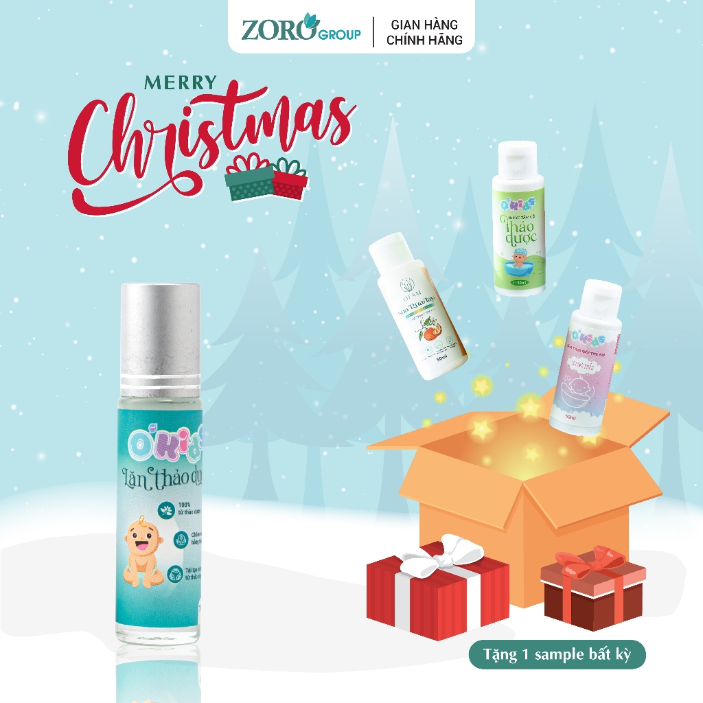 Lăn thảo dược O'Kids 10ml làm dịu vết muỗi đốt và côn trùng cắn an toàn cho trẻ nhỏ