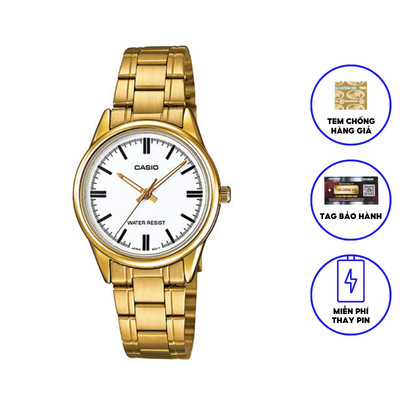 Đồng Hồ Nữ Dây Thép Không Ghỉ CASIO LTP-V005G-7AUDF Chính Hãng