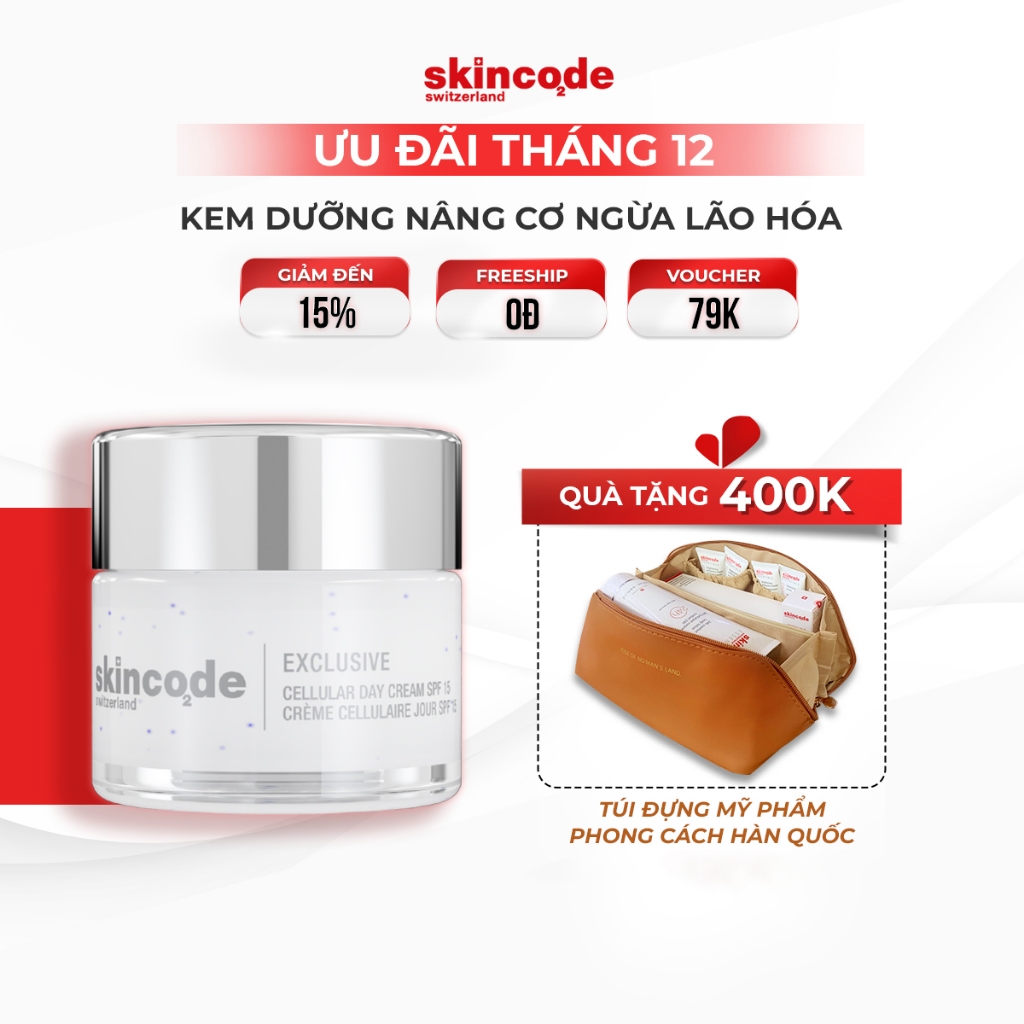 Kem dưỡng nâng cơ ngừa lão hóa Skincode Cellular Day Cream SPF 15 50ml - MS 5015