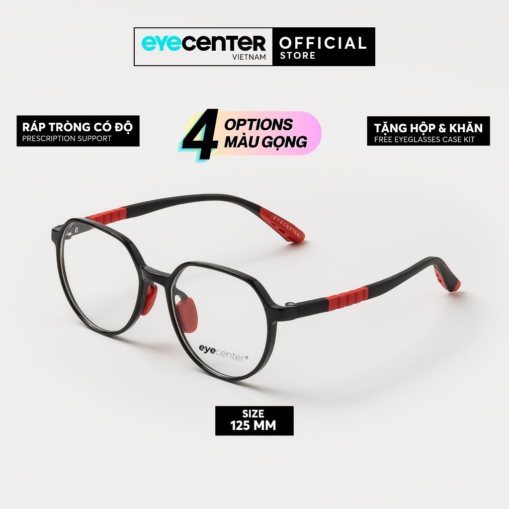 Gọng kính trẻ em chống sáng xanh B107S chính hãng EYECENTER siêu nhẹ có thể thay mắt cận nhập khẩu by Eye Center Vietnam