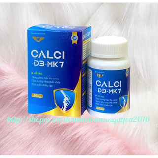 CALCI - D3-MK7 - Hộp 40 Viên -Tăng Cường Hấp Thu Canxi , Giúp Xương Chắc Khỏe, Tăng chiều cao