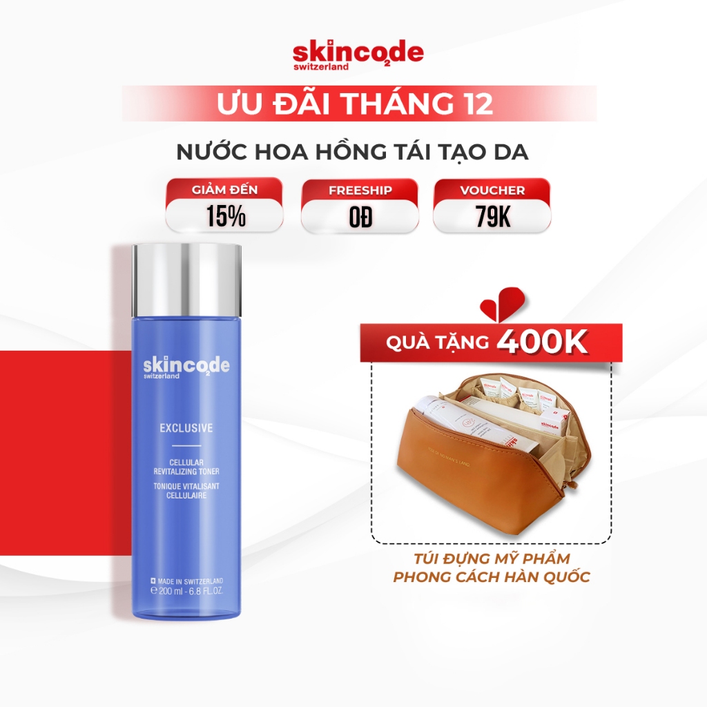 Nước hoa hồng tái tạo da Skincode Cellular Revitalizing Toner 200ml - MS 5005,2