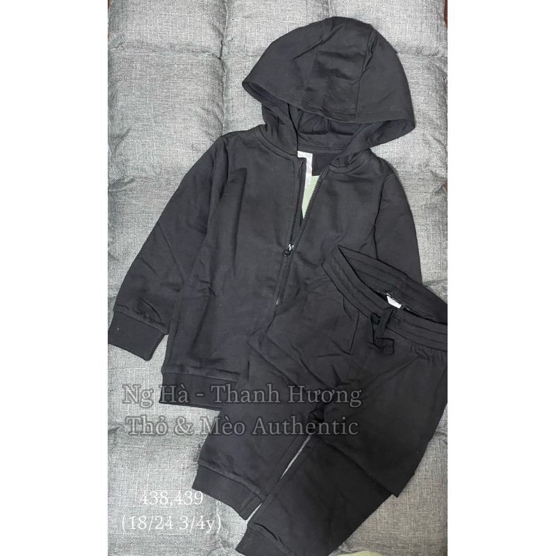 Bộ nỉ bông có mũ cho bé trai,bé gái