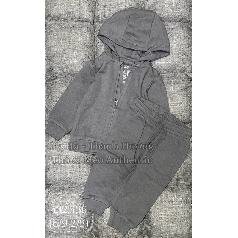 Bộ nỉ bông có mũ cho bé trai,bé gái