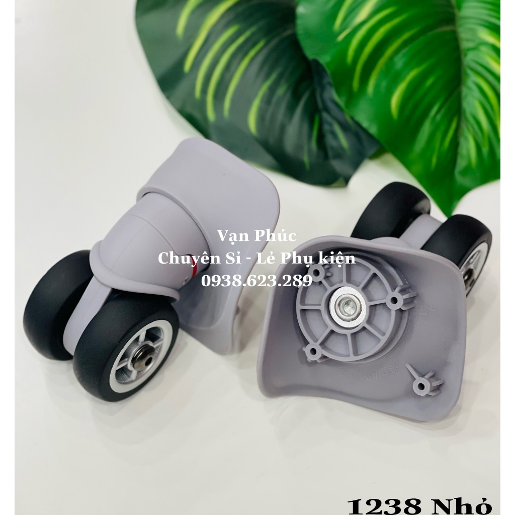 Bộ 2 bánh xe đôi xoay 360 độ Thay thế cho Vali, hành lí