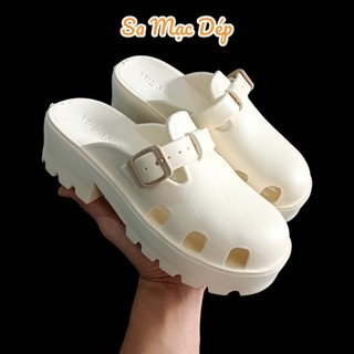 Giày Sục Nữ Đế Răng Cưa Cao 6cm Siêu Nhẹ, Dép Nữ Đế Xuồng dễ phối đồ 8211