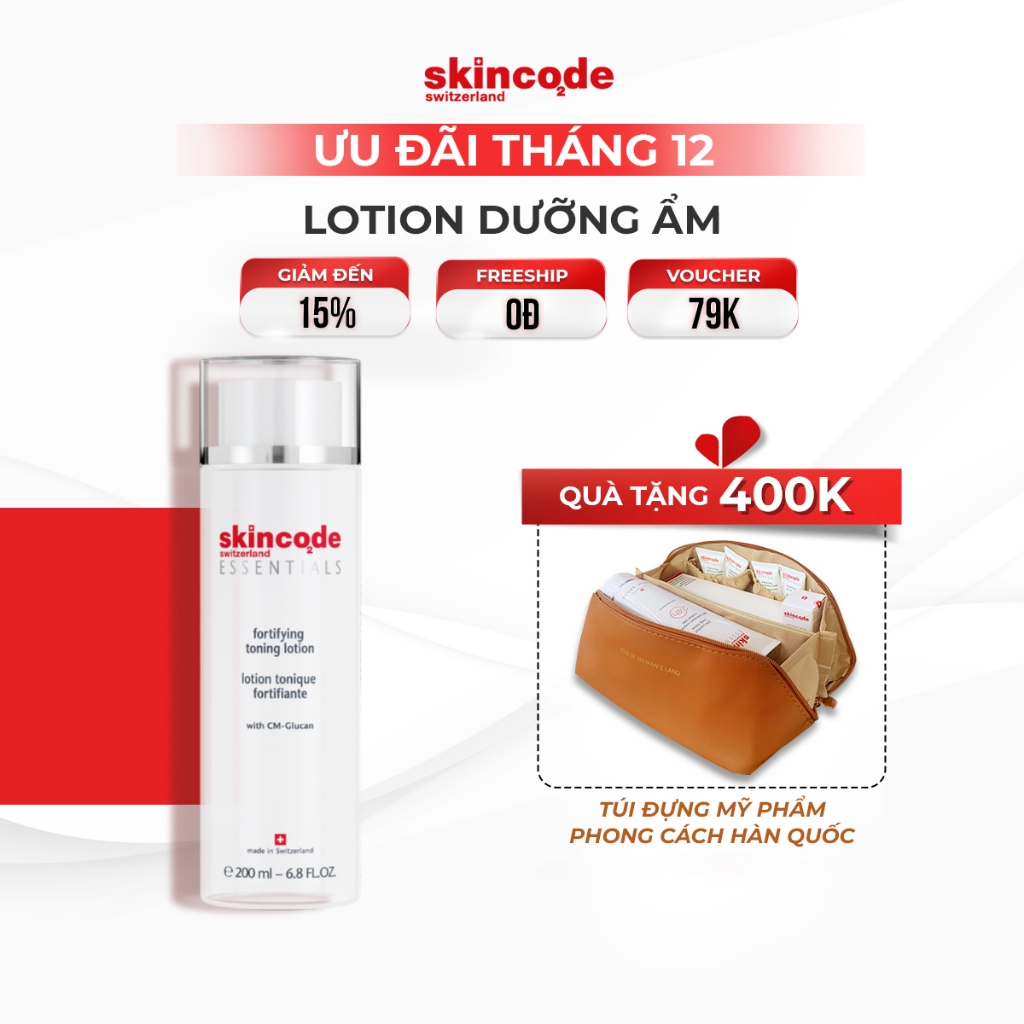 Lotion dưỡng ẩm Skincode Essential Forifying Toning Lotion 200ml - MS 1026