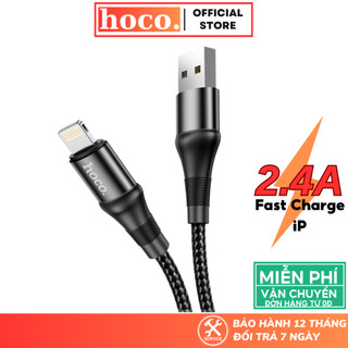 Dây sạc nhanh lP HOCO sạc nhanh 2.4A 1M cho các dòng điện thoại lP