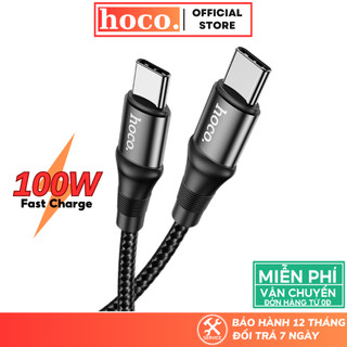 Dây sạc nhanh Type C 100W HOCO Cáp bọc dù siêu bền cho dòng Android máy tính xách tay samsung xiaomi