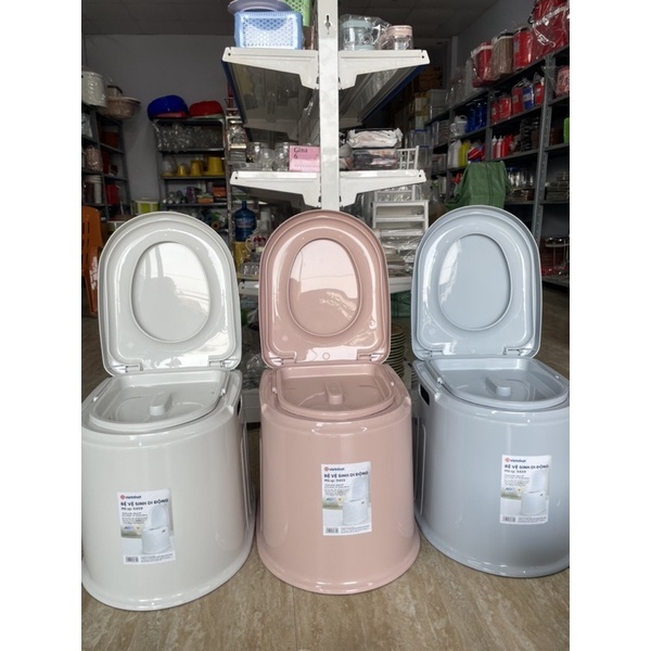 Bô vệ sinh trong nhà cho người già bà bầu trẻ em bồn cầu di động người lớn chính hãng Việt Nhật