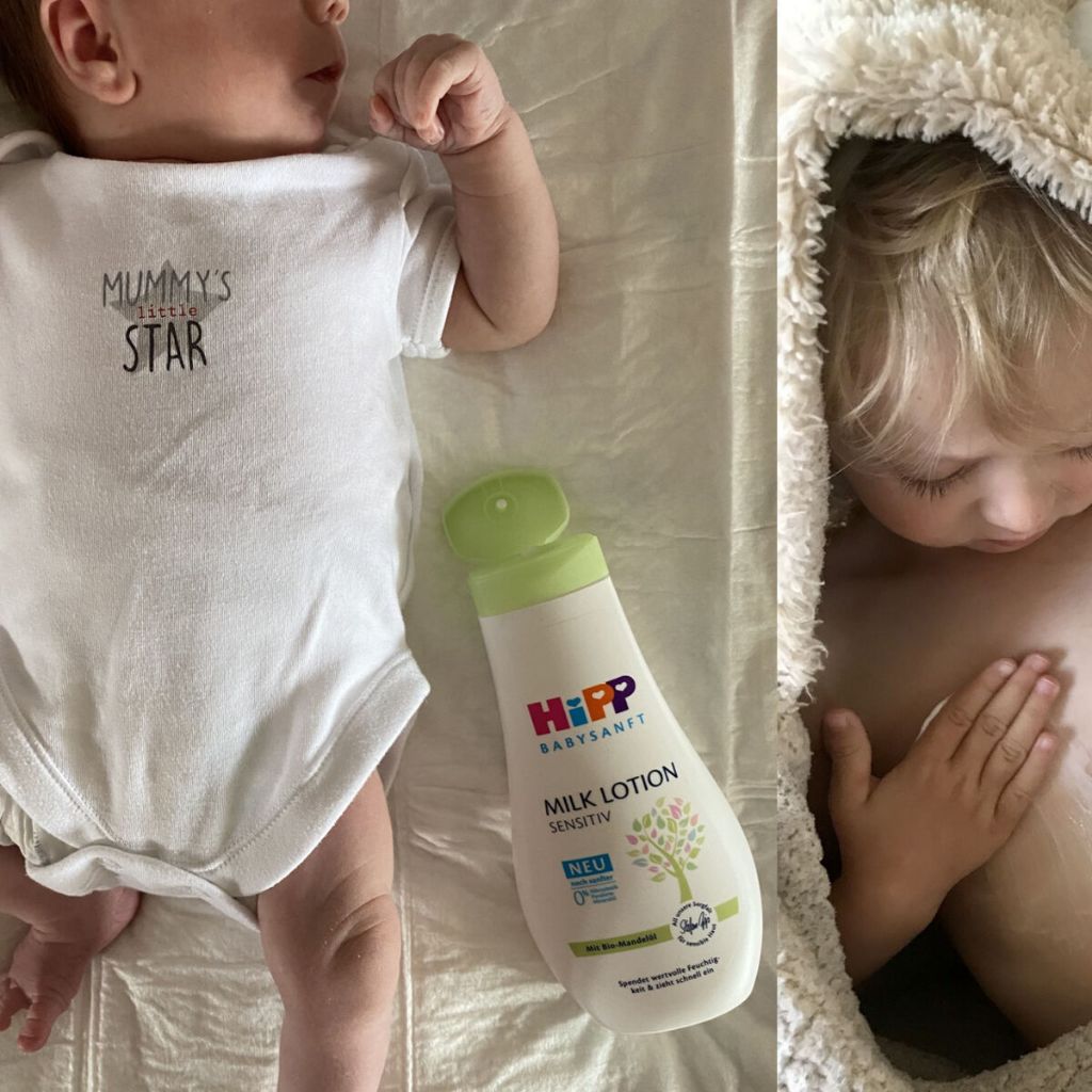 Sữa dưỡng thể cho trẻ từ sơ sinh HIPP hữu cơ Đức dạng lotion thấm dưỡng ngay tức thì, cấp ẩm chuyên sâu bé trai, bé gái