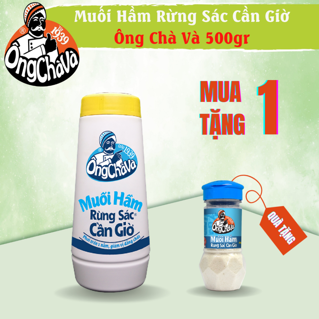 [MUA 1 TẶNG 1 HŨ MUỐI HẦM 100GR] Muối Hầm Rừng Sác Cần Giờ Ông Chà Và 500g (Natural brackish water salt)