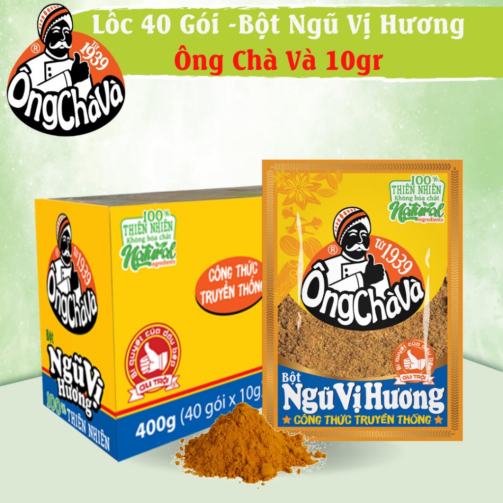 Lốc 40 Gói Bột Ngũ Vị Hương Ông Chà Và 10g (Five Spices)