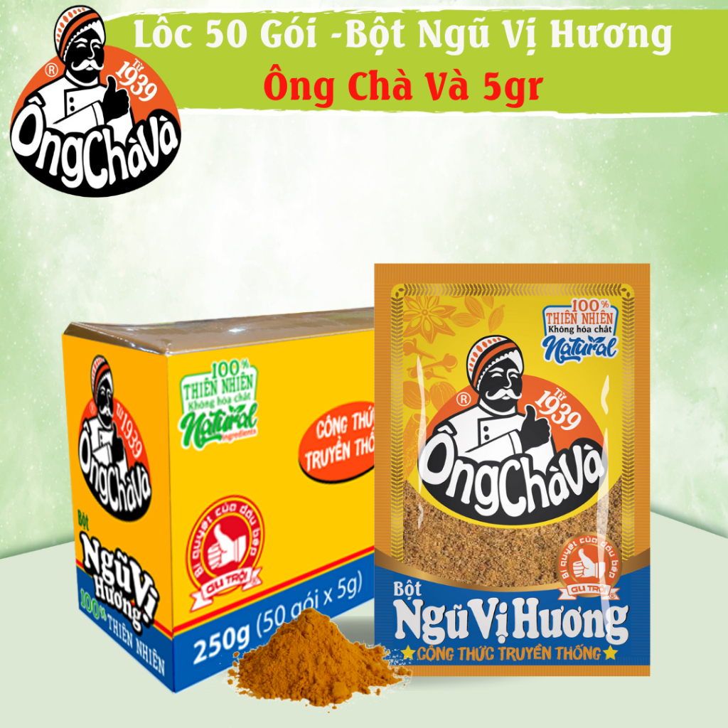 Lốc 50 Gói Bột Ngũ Vị Hương Ông Chà Và 5g (Five Spices)