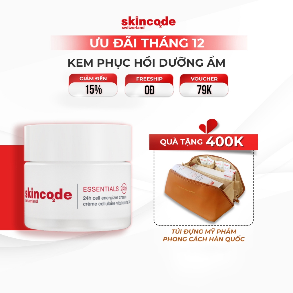 Kem phục hồi dưỡng ẩm Skincode 24h Cell Energizer Cream 50ml - MS 1011