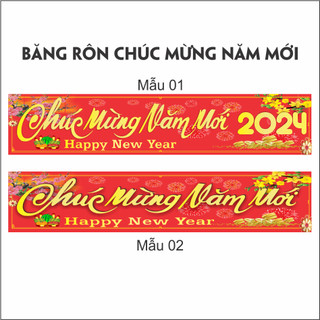 Băng rôn chúc mừng năm mới 2024