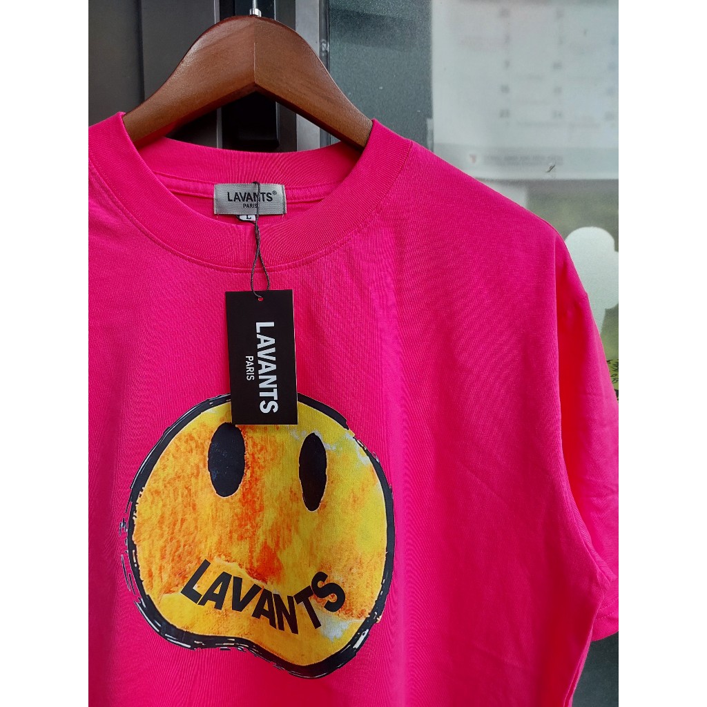 Áo Thun Mặt Cười Màu Hồng Sen Form Rộng Tay Lỡ Local Brand Lavants Cotton