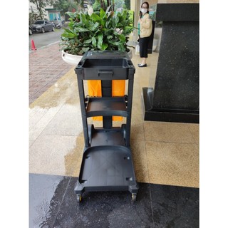 Xe đẩy dọn làm vệ sinh đa năng 3 tầng
