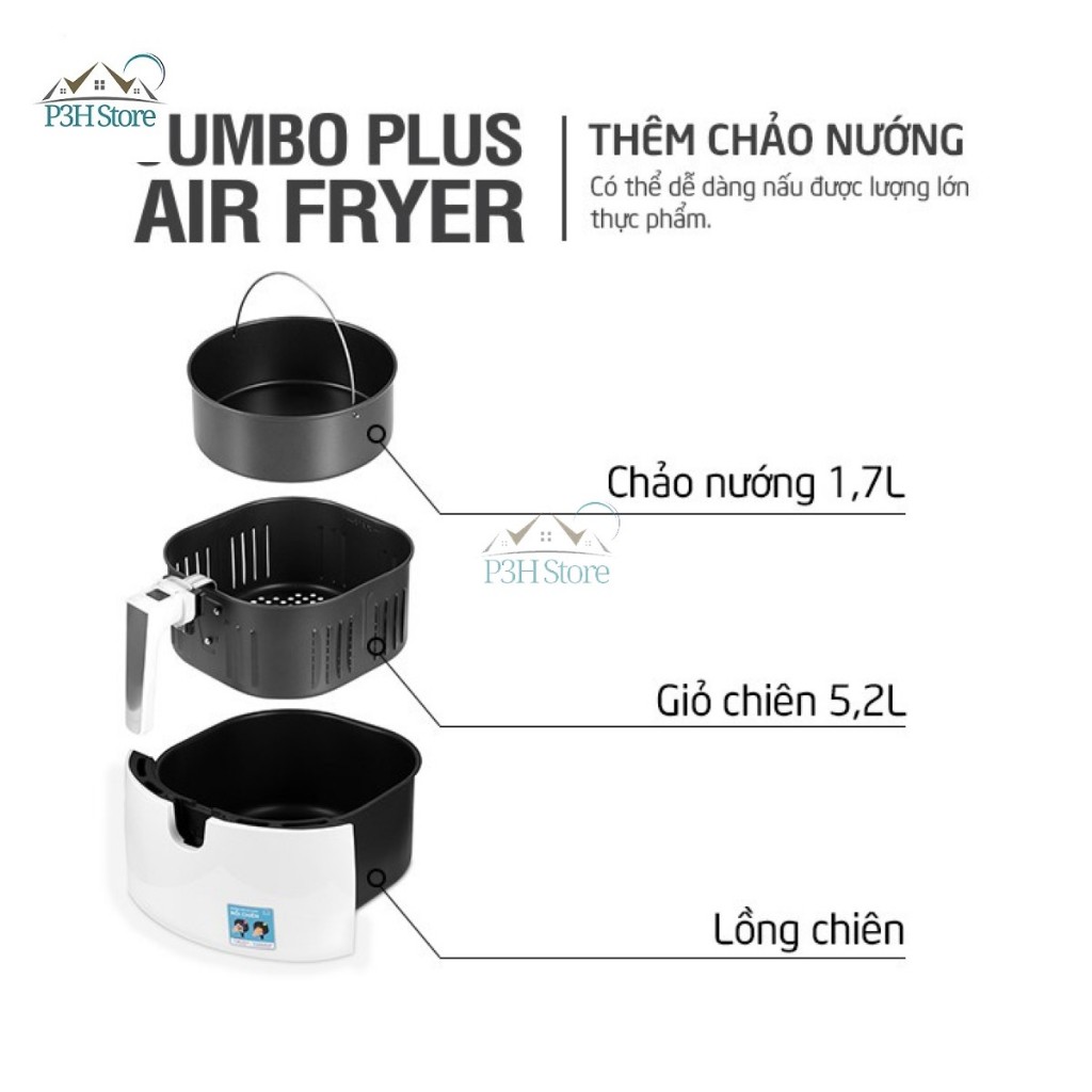 Nồi Chiên Không Dầu Lock&Lock EJF357WHT